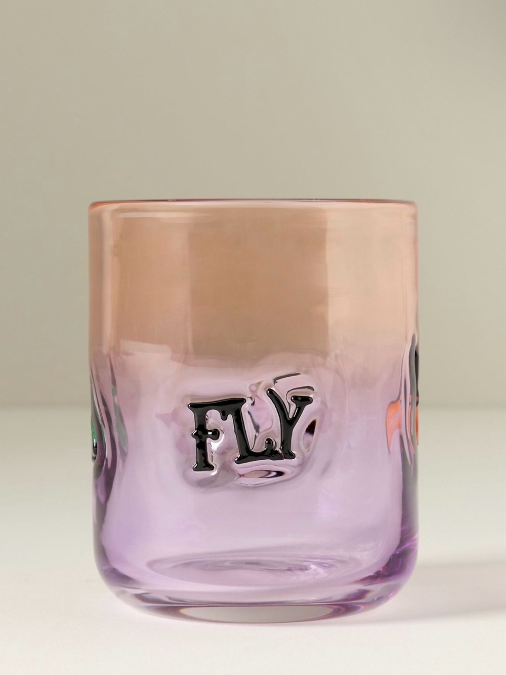 Anthropologie Mystic Halloween Icon Juice Glass FLY Witch Brooms Tumbler